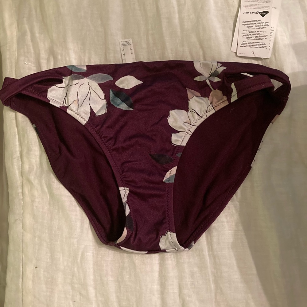 Athleta Plum Floral Bikini Bottoms